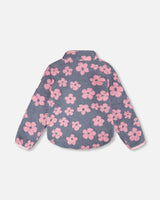 Sherpa Jacket Pink Flowers-1
