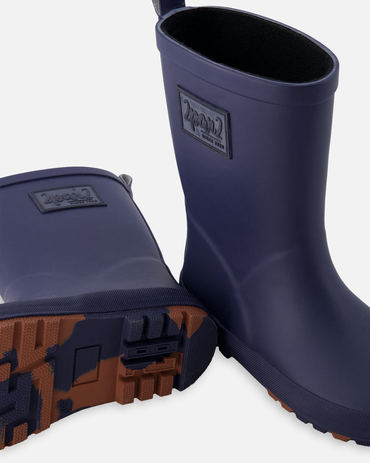 Rain Boots In Natural Rubber Navy Blue-2
