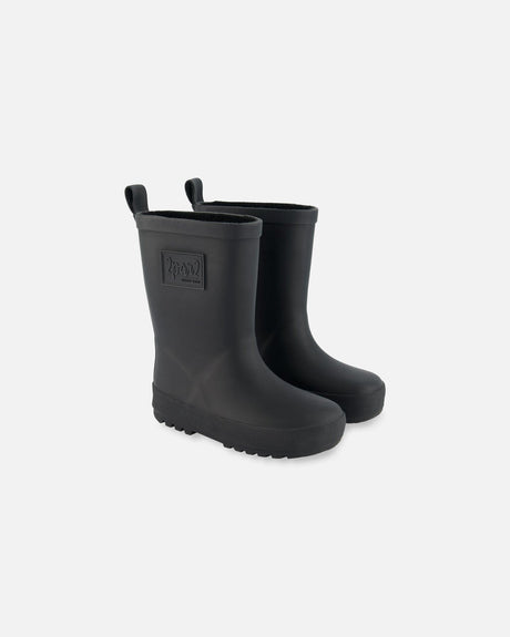 Rain Boots In Natural Rubber Black-0