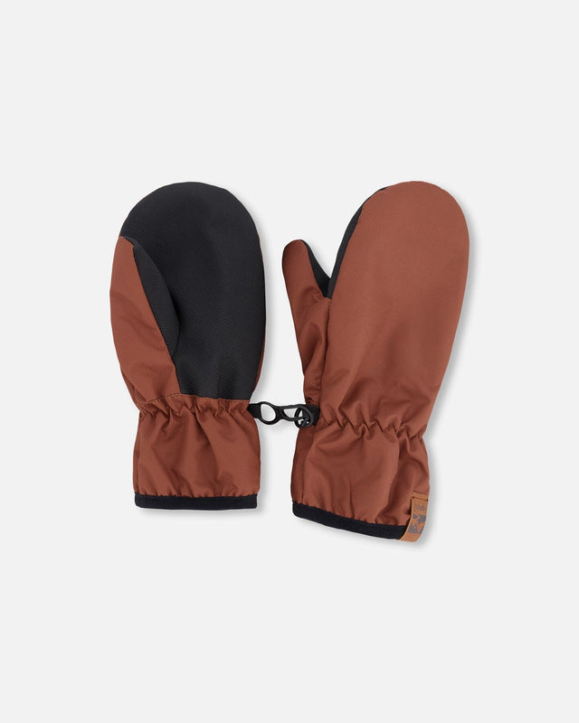 Mid-Season Mittens In Recycled Polyester Brown-0