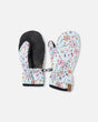 Mid-Season Mittens In Recycled Polyester Blue Mini Flower Print-0