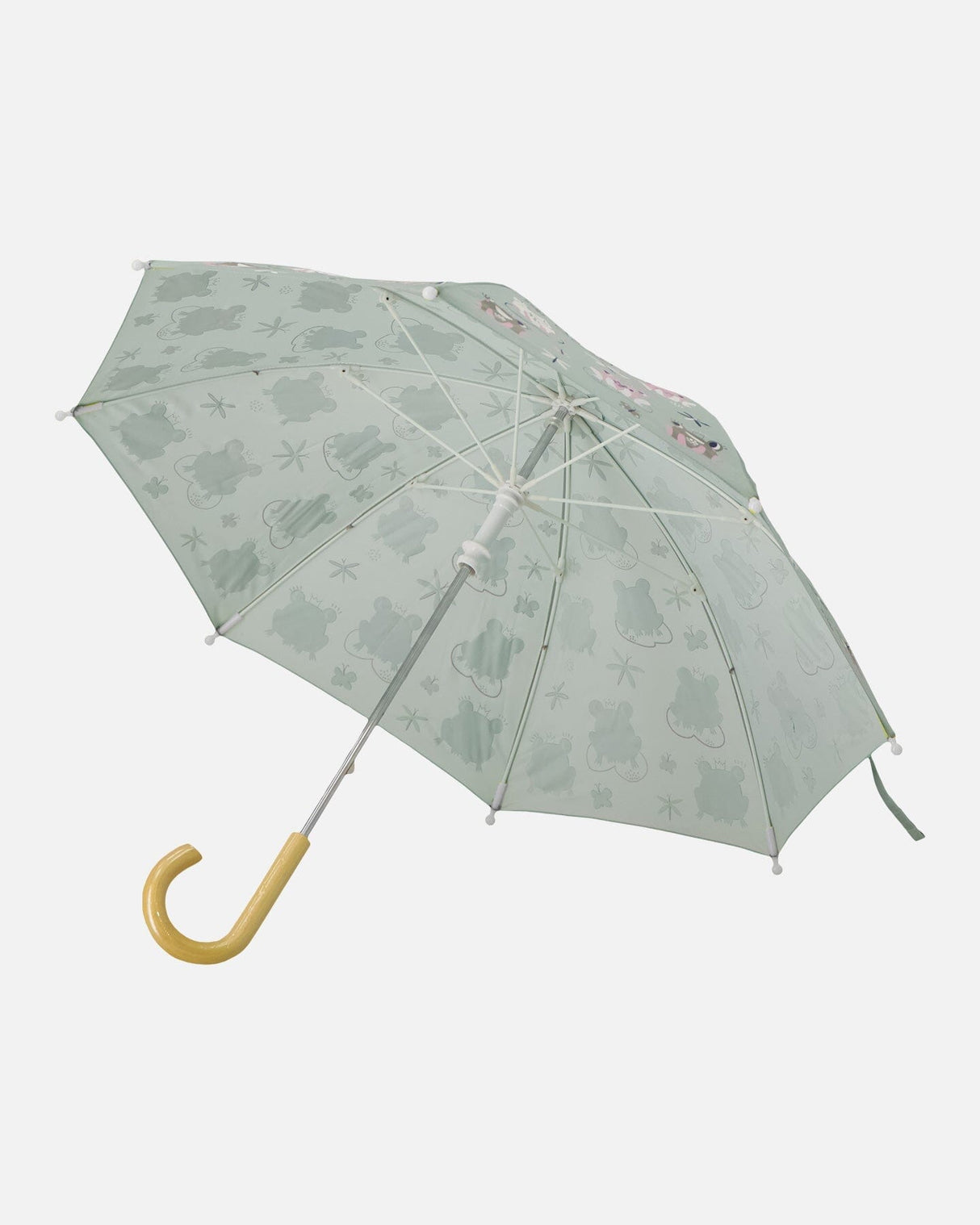 Color-Changing Umbrella Green Frog Print-2