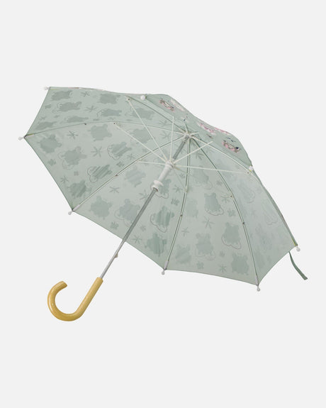 Color-Changing Umbrella Green Frog Print-2