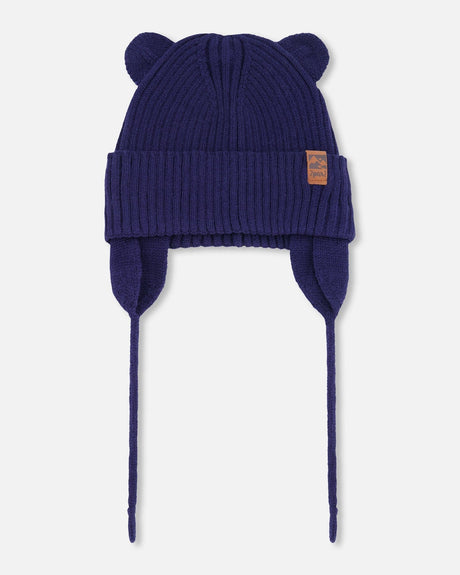 Baby Knit Hat Navy Blue-0