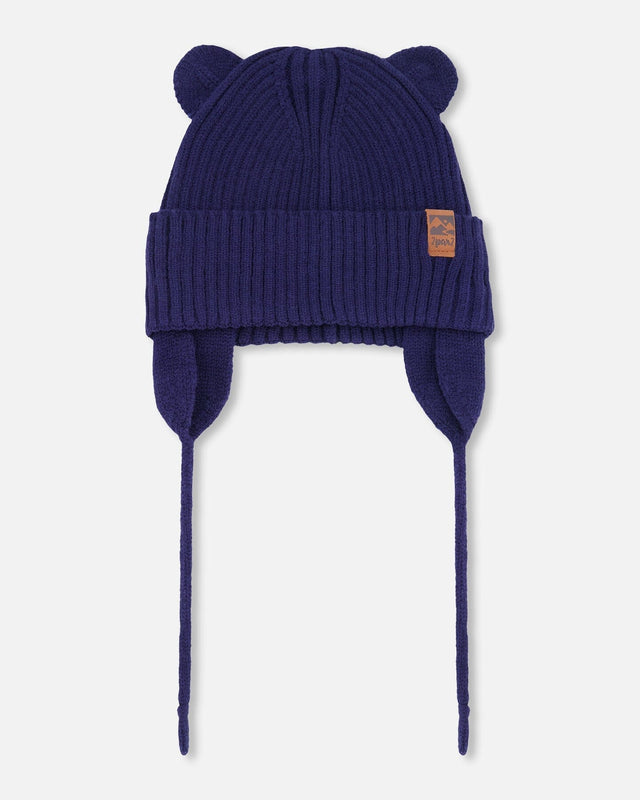 Baby Knit Hat Navy Blue-0