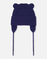 Baby Knit Hat Navy Blue-2