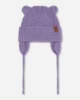 Baby Knit Hat Lavender-3