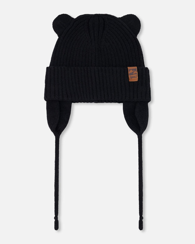Baby Knit Hat Black-0
