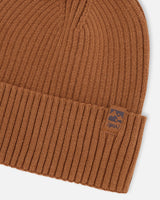 Knit Hat Brown-3