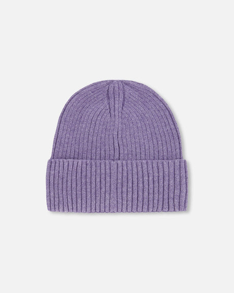 Knit Hat Lavender-2