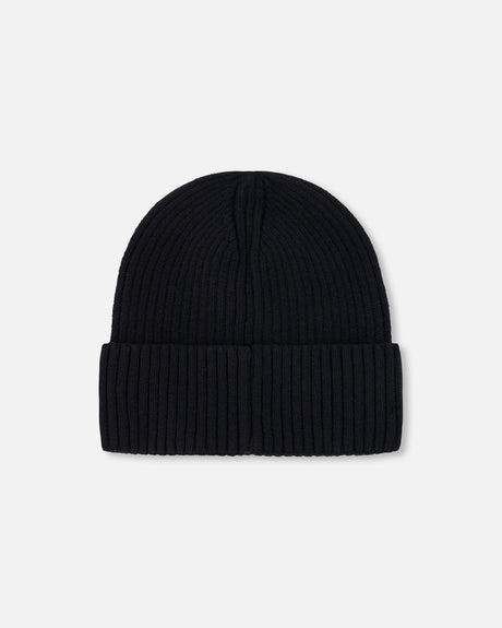 Knit Hat Black-2