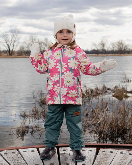 Baby Knit Mittens With Cord Off White-1