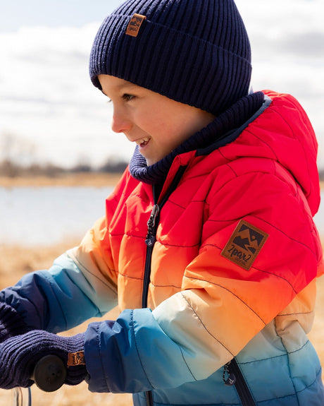 Knit Neckwarmer Navy Blue-1