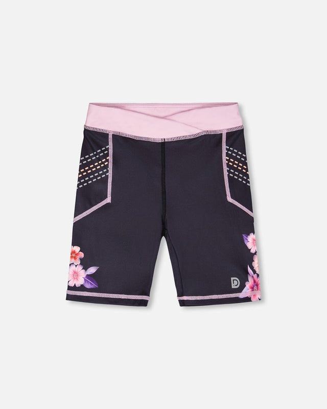 Athletic Biker Shorts In Recycled Polyester Black-0