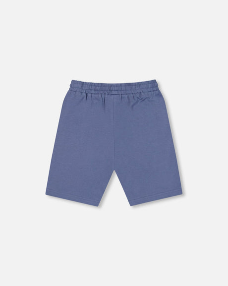 Organic Cotton Jersey Shorts Blue-1