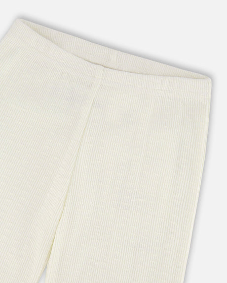 Crinkle Jersey Leggings Off White-3