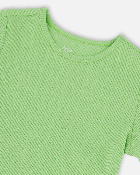 Crinkle Jersey T-Shirt Mint Green-3