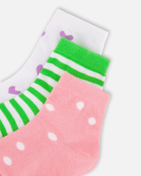Socks (3 Pairs) Striped Green-2