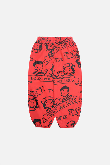 40th Anniversary Adult Printed Poplin Pant Poppy Red-2