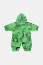 40Th Anniversary Printed Jersey One-Piece Green-0