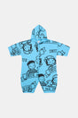 40Th Anniversary Printed Jersey One-Piece Sky Blue-0