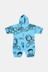 40Th Anniversary Printed Jersey One-Piece Sky Blue-2