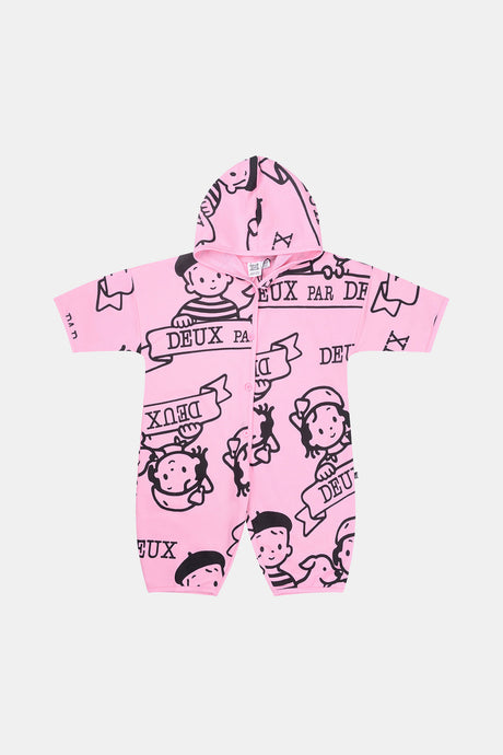 40Th Anniversary Printed Jersey One-Piece Soft Pink-0