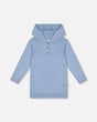 Hooded Rib Tunic Light Blue | Deux par Deux | Jenni Kidz