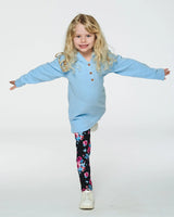 Hooded Rib Tunic Light Blue | Deux par Deux | Jenni Kidz