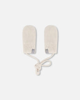 Infant Knit Mittens Off-White | Deux par Deux | Jenni Kidz