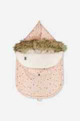 Bunting Bag For Car Seats & Strollers Pink Animal Print-0