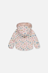Deux par Deux white floral baby snowsuit, alternate view 3