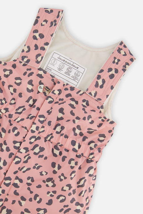 Deux par Deux rose leopard baby snowsuit, alternate view 6