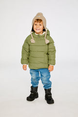 Winter Jacket Adapted For Car Seats Olive Green-1