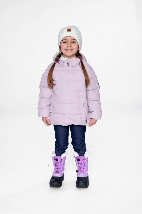 Winter Jacket Adapted For Car Seats Lavender-1