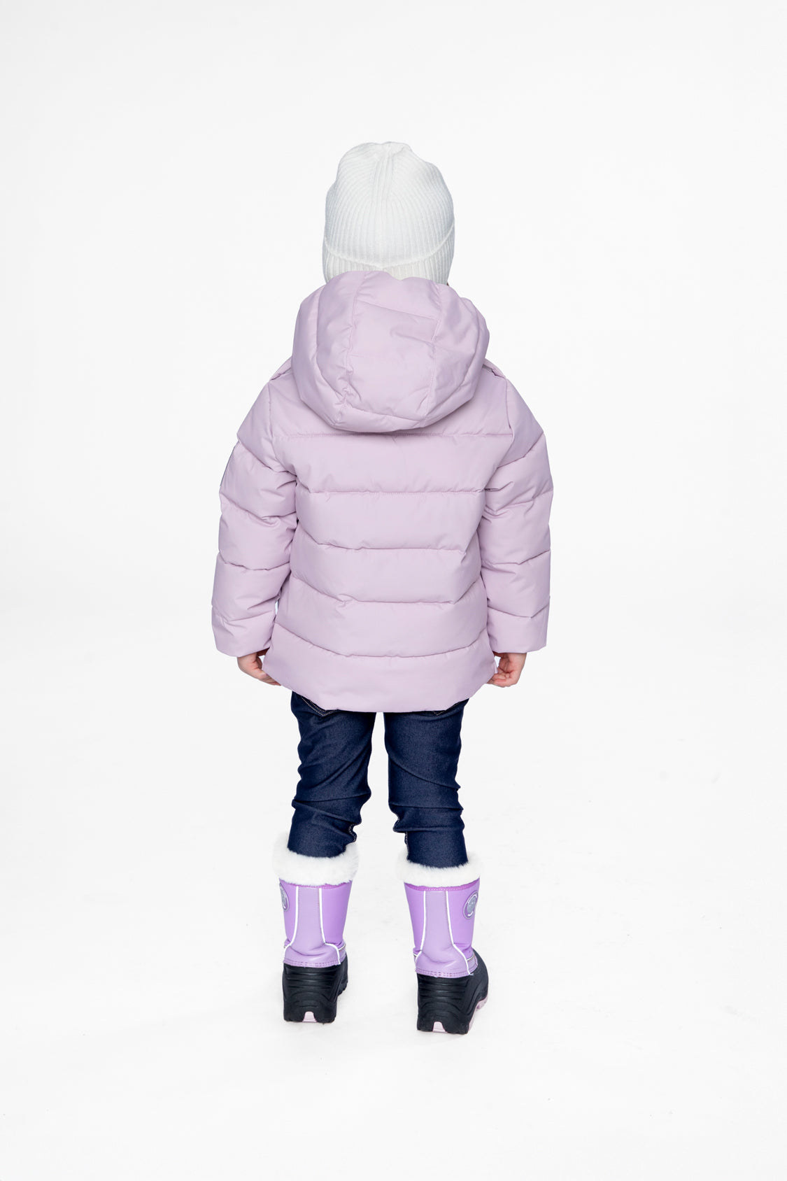 Winter Jacket Adapted For Car Seats Lavender-3