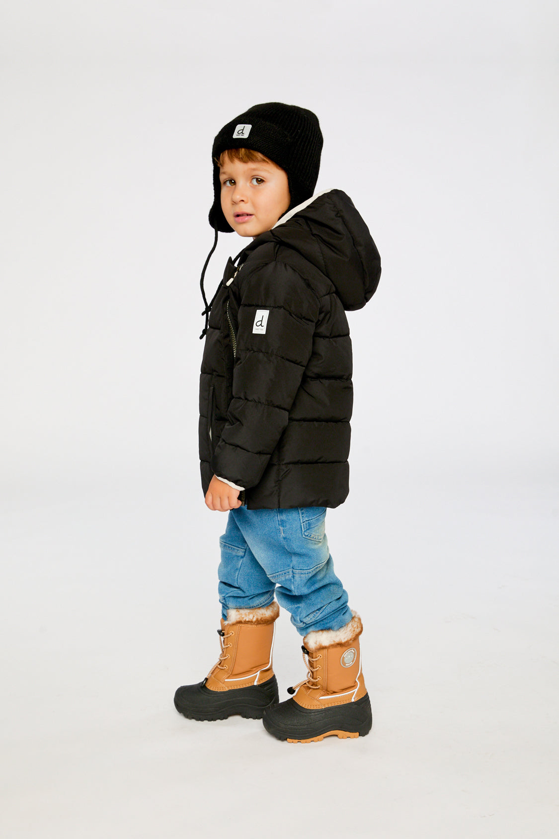 Winter Jacket Adapted For Car Seats Black-2