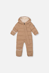 Baby Cloud One Piece Snowsuit Adapted For Car Seats Beige-0
