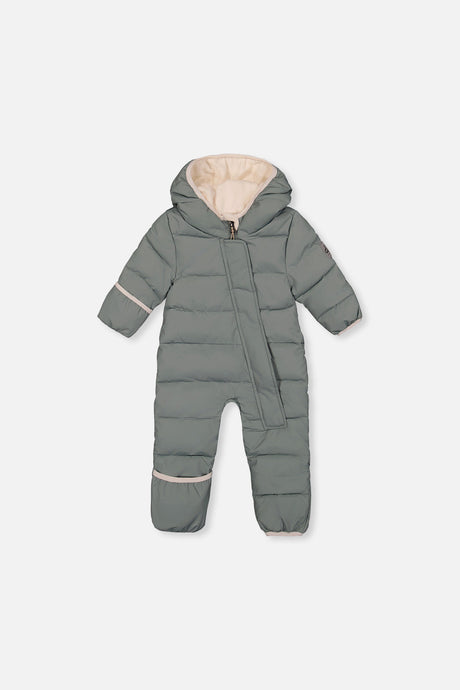 Baby Cloud One Piece Snowsuit Adapted For Car Seats Sage Green-0