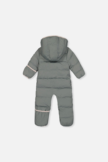Baby Cloud One Piece Snowsuit Adapted For Car Seats Sage Green-4