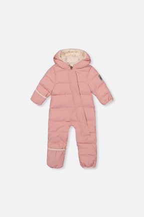 Baby Cloud One Piece Snowsuit Adapted For Car Seats Pale Dusty Pink-0