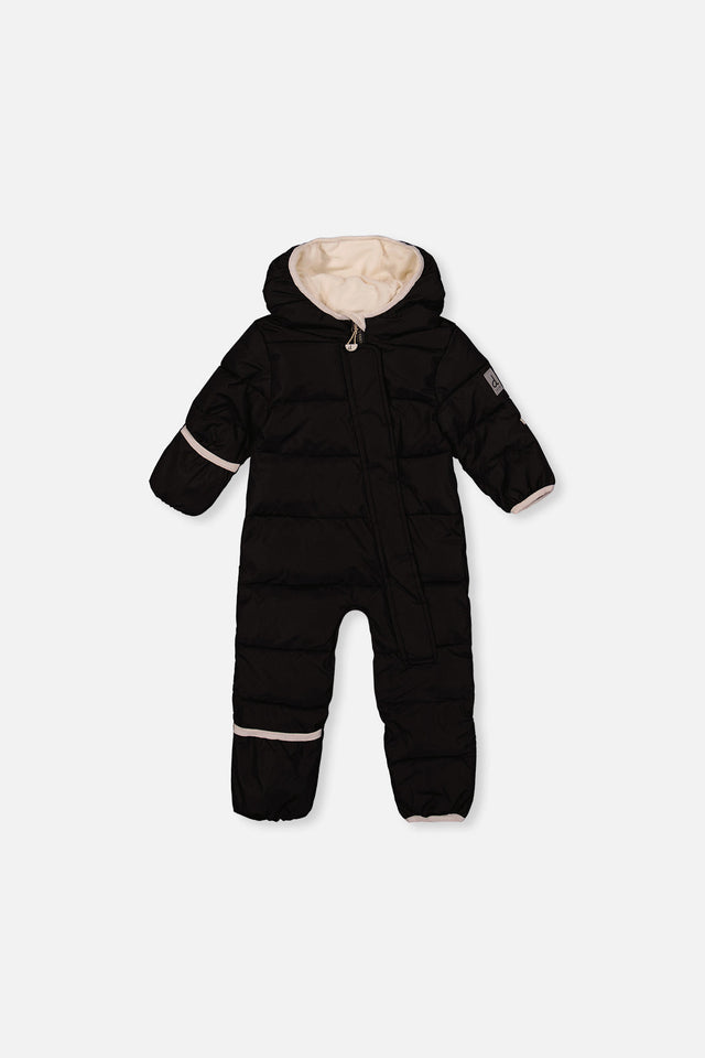 Baby Cloud One Piece Snowsuit Adapted For Car Seats Black-0