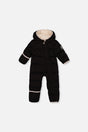 Baby Cloud One Piece Snowsuit Adapted For Car Seats Black-0
