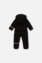 Baby Cloud One Piece Snowsuit Adapted For Car Seats Black-4