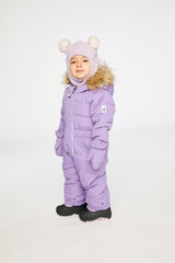Baby Original One Piece Puffy Snowsuit With Removable Mittens And Boots Violet-2
