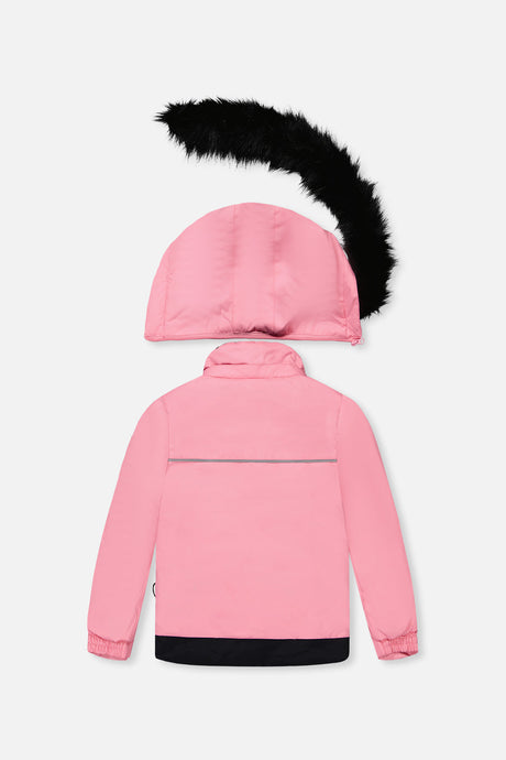 Deux par Deux pink jacket with faux fur hood and snow pants