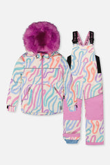 Two Piece Discover Snowsuit Multicolored Line Print-0