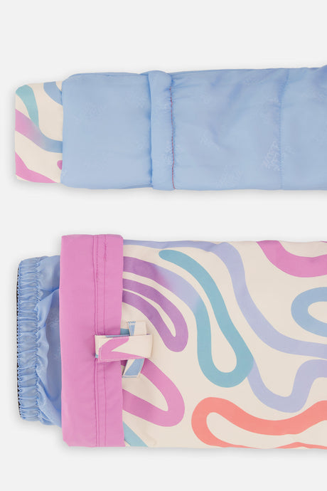 Deux par Deux multicolored cat line print DISCOVER snowsuit, product photo 9
