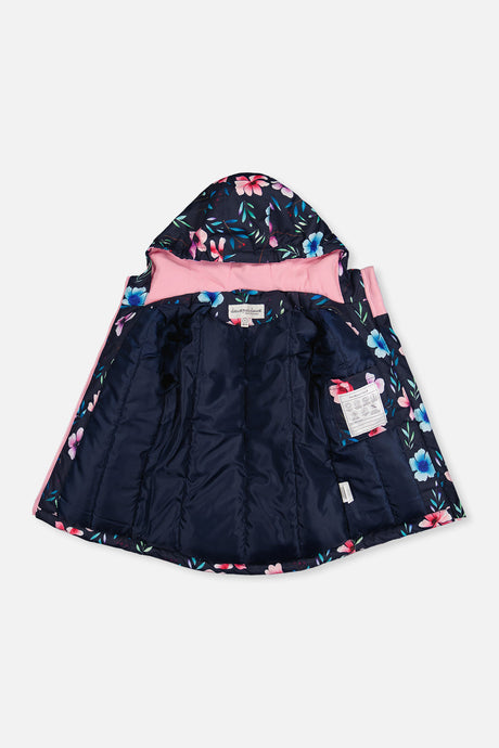 Deux par Deux blue floral CHILL lightweight two-piece snowsuit, product photo 4