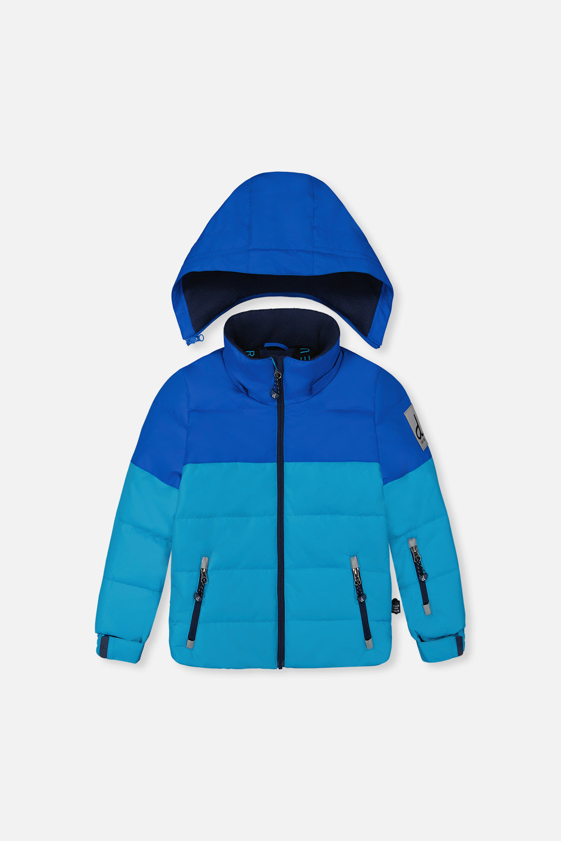 Two Piece Play Snowsuit Light And Dark Blue With Navy Pants-1